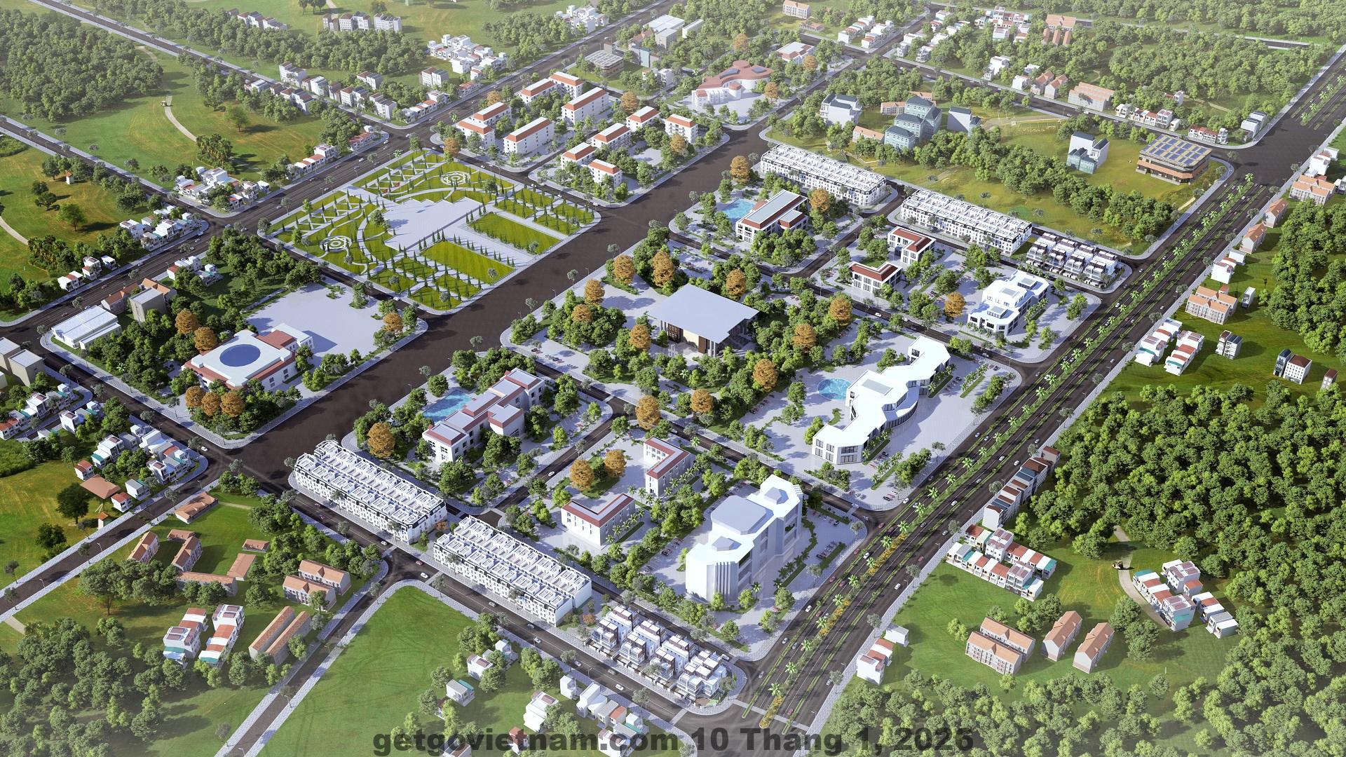 Tổng thể khu đô thị TNR Star Center Cao Bằng vào ban ngày