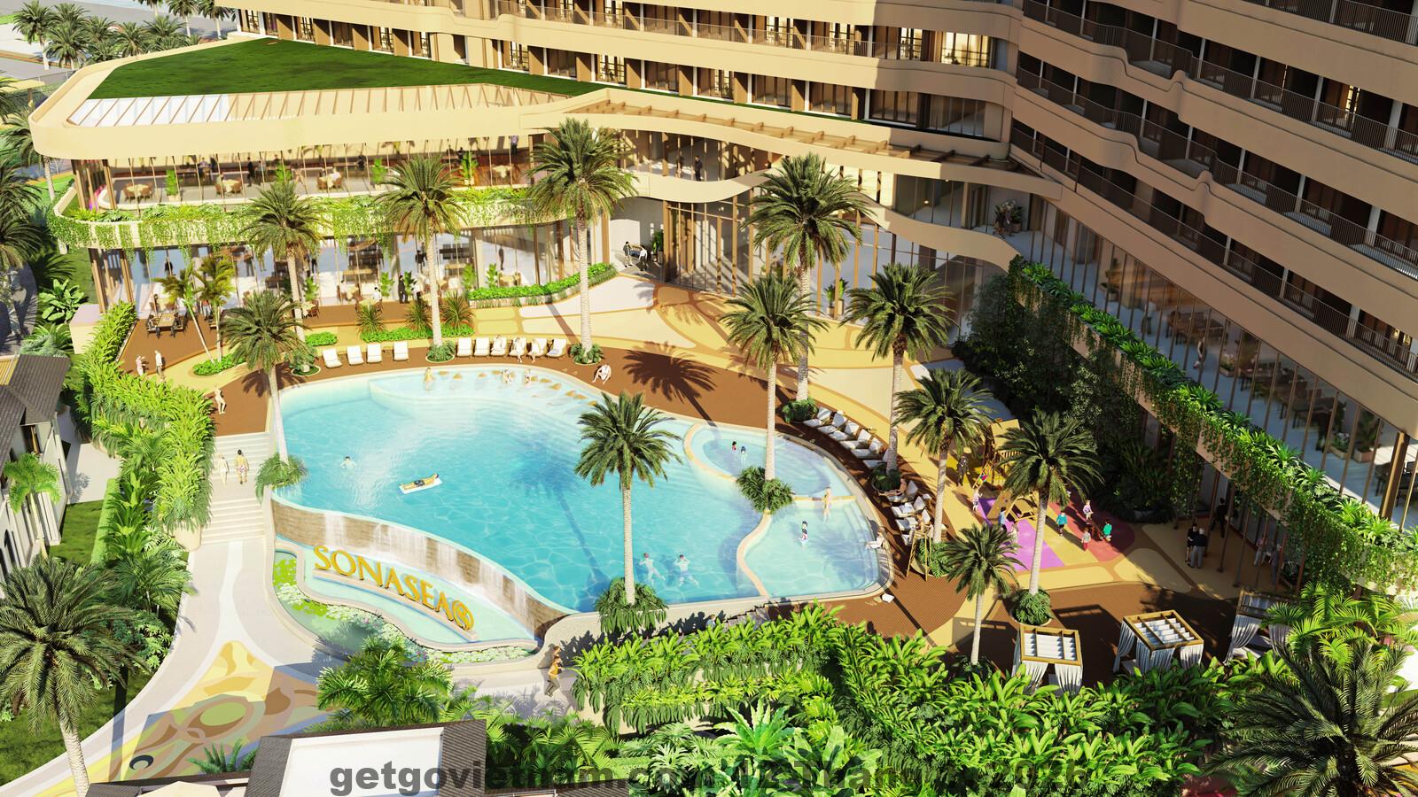 View biển Bãi Dài nhìn từ khu AMAZING SONASEA VÂN ĐỒN HOTEL