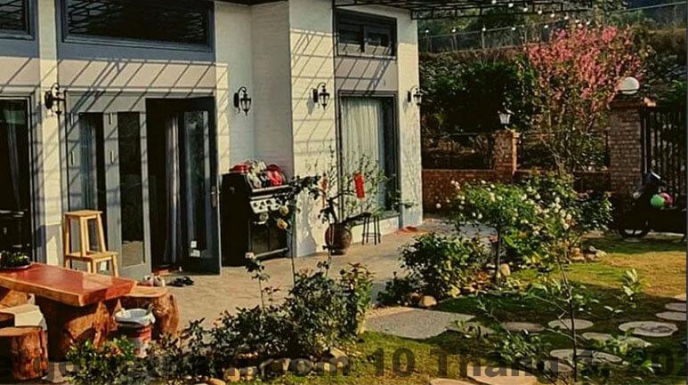 Đường vào khu Lâm Trường Minh Phú Sóc Sơn nhỏ, nhiều cây xanh, phù hợp nghỉ dưỡng