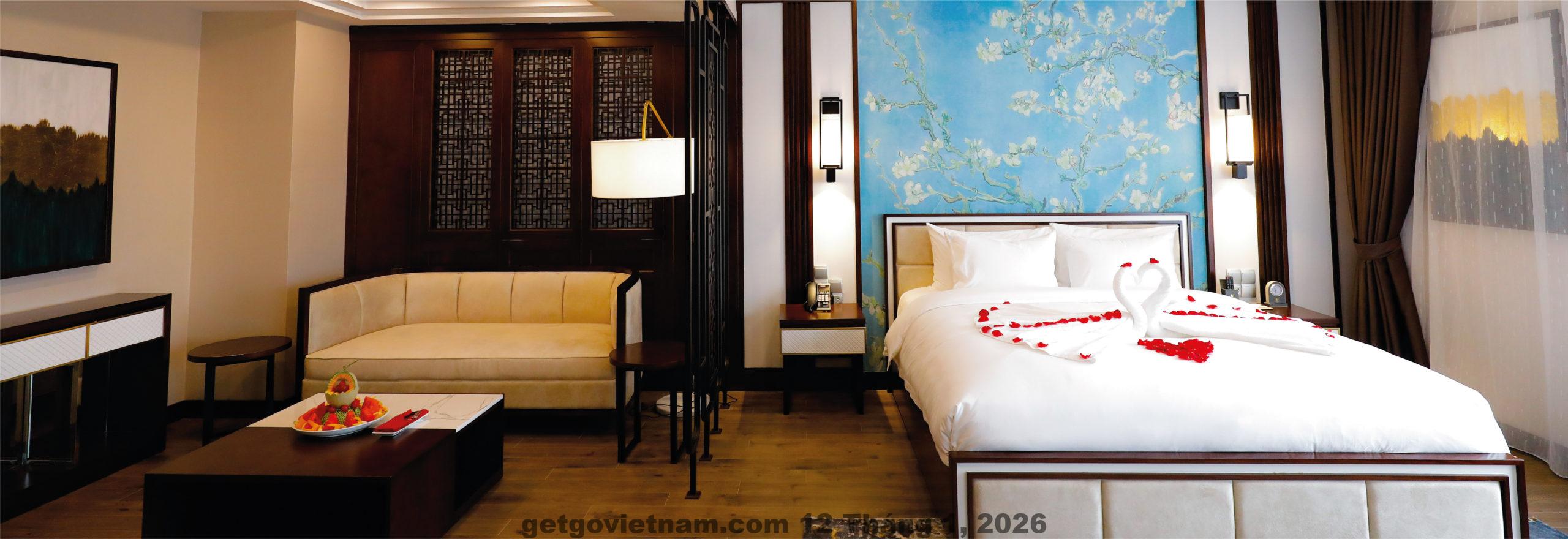 Khu vực nhà hàng buffet sáng tại Grand Phoenix Hotel Bac Ninh phục vụ món Á – Âu