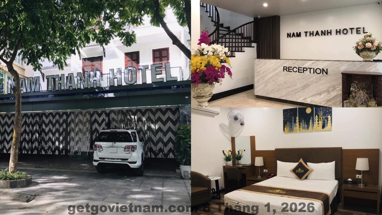 Phòng tiêu chuẩn Khách sạn Nam Thanh 1 với nội thất gỗ truyền thống