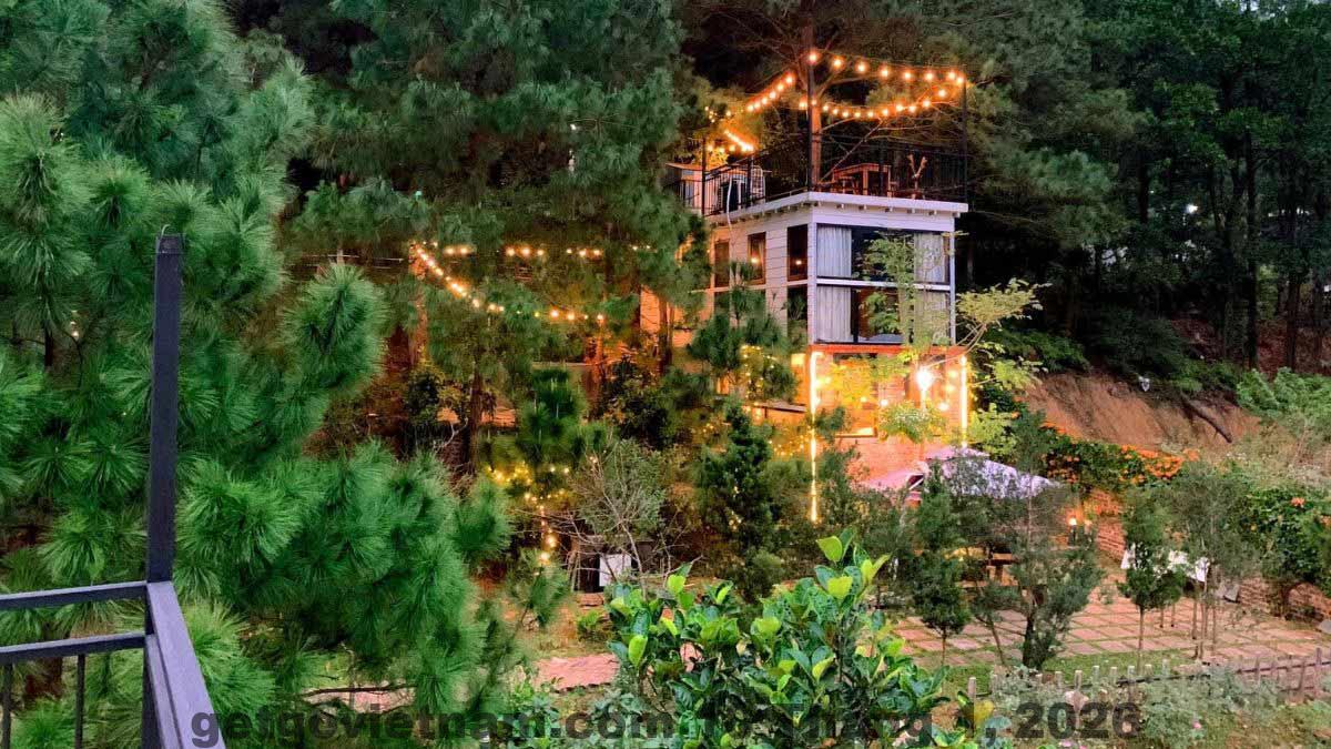 Toàn cảnh The Homie Sóc Sơn nằm giữa rừng cây yên tĩnh tại Sóc Sơn