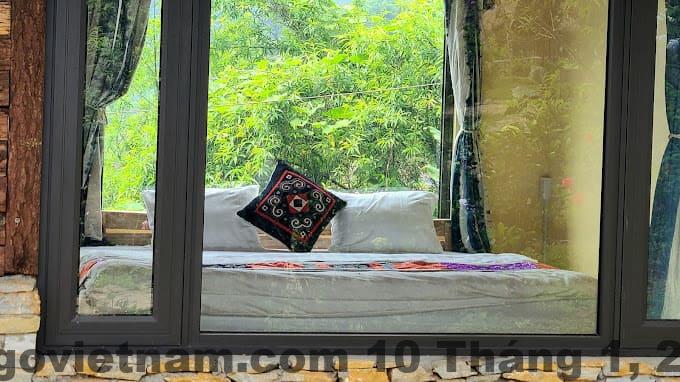 Không gian phòng homestay vùng cao đơn giản sạch sẽ