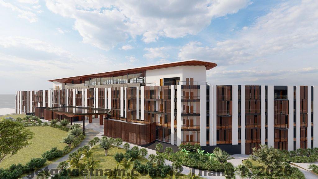 Toàn cảnh Khách sạn Angsana Quan Lạn trong khuôn viên nghỉ dưỡng khép kín