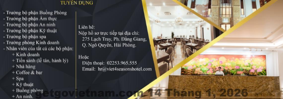 Khu vực lễ tân khách sạn VIET 4 SEASONS HOTEL