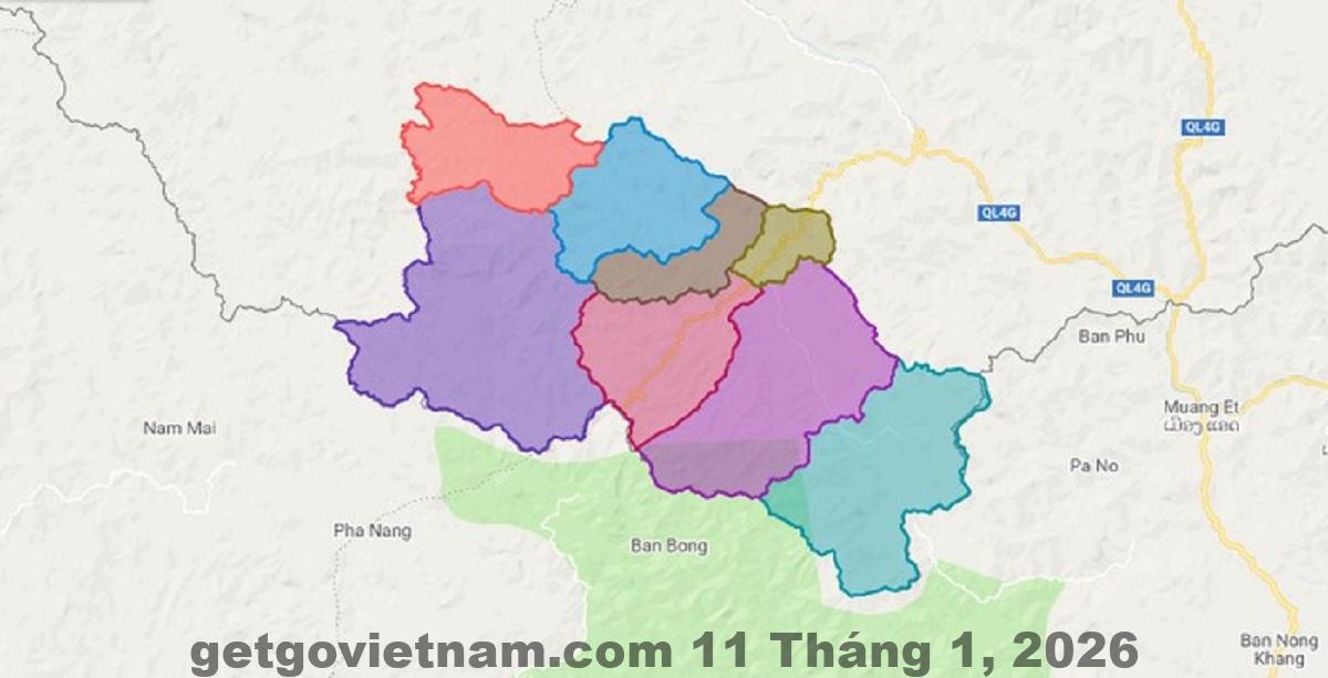 Bản đồ hành chính huyện Sốp Cộp tỉnh Sơn La