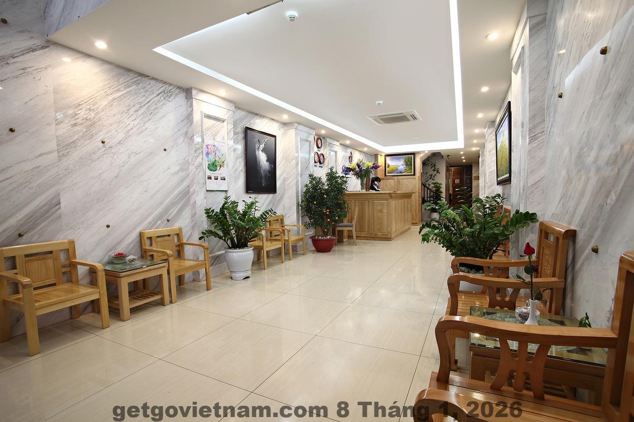 Khu vực ăn sáng tại khách sạn BLUE HA NOI HOTEL với không gian nhỏ gọn