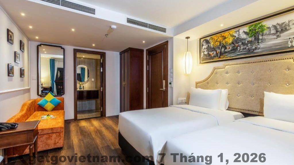 Khu vực ăn sáng buffet tại Hanoi Calista Hotel
