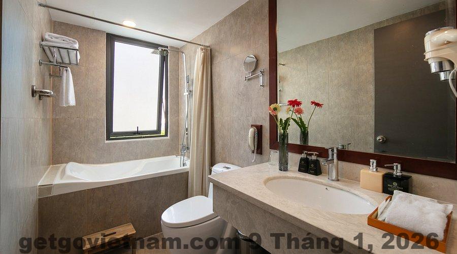 Phòng nghỉ tại May De Ville Corner Hotel với thiết kế boutique hiện đại