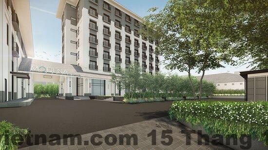 Khu vực lễ tân LA TEISU Airport Hotel với nhân viên trực 24/7