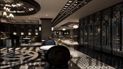 Khu vực buffet sáng tại The Legend Hanoi Hotel với không gian nhỏ, lựa chọn món ăn cơ bản