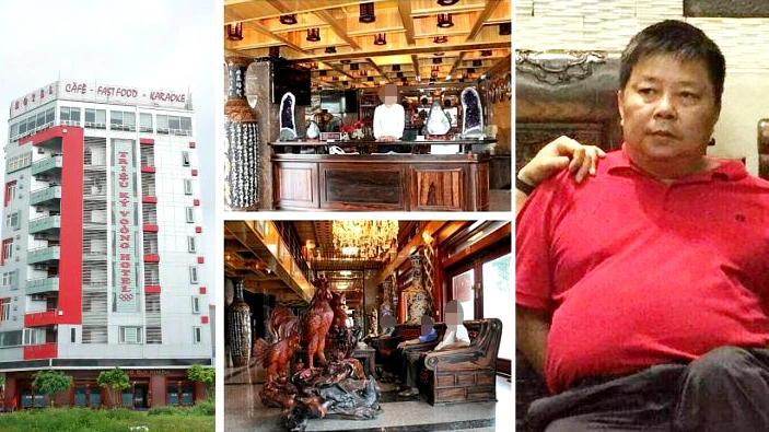 Khu vực lễ tân khách sạn Triệu Ký Vòong với nhân viên trực 24/7