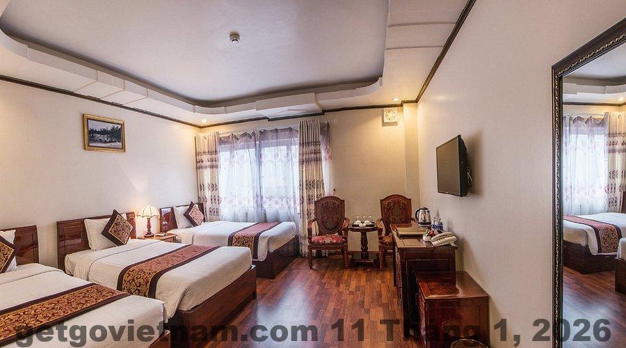 Phòng Deluxe tại Arengo Sapa với không gian rộng rãi, trang bị đầy đủ tiện nghi hiện đại.