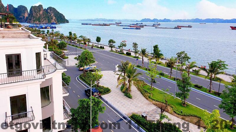 Mặt tiền Draha Halong Hotel nằm trong khu đô thị Vinhomes Dragon Bay yên tĩnh