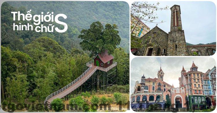 Toàn cảnh thị trấn Tam Đảo nhìn từ trên cao với các điểm du lịch tập trung gần khu trung tâm