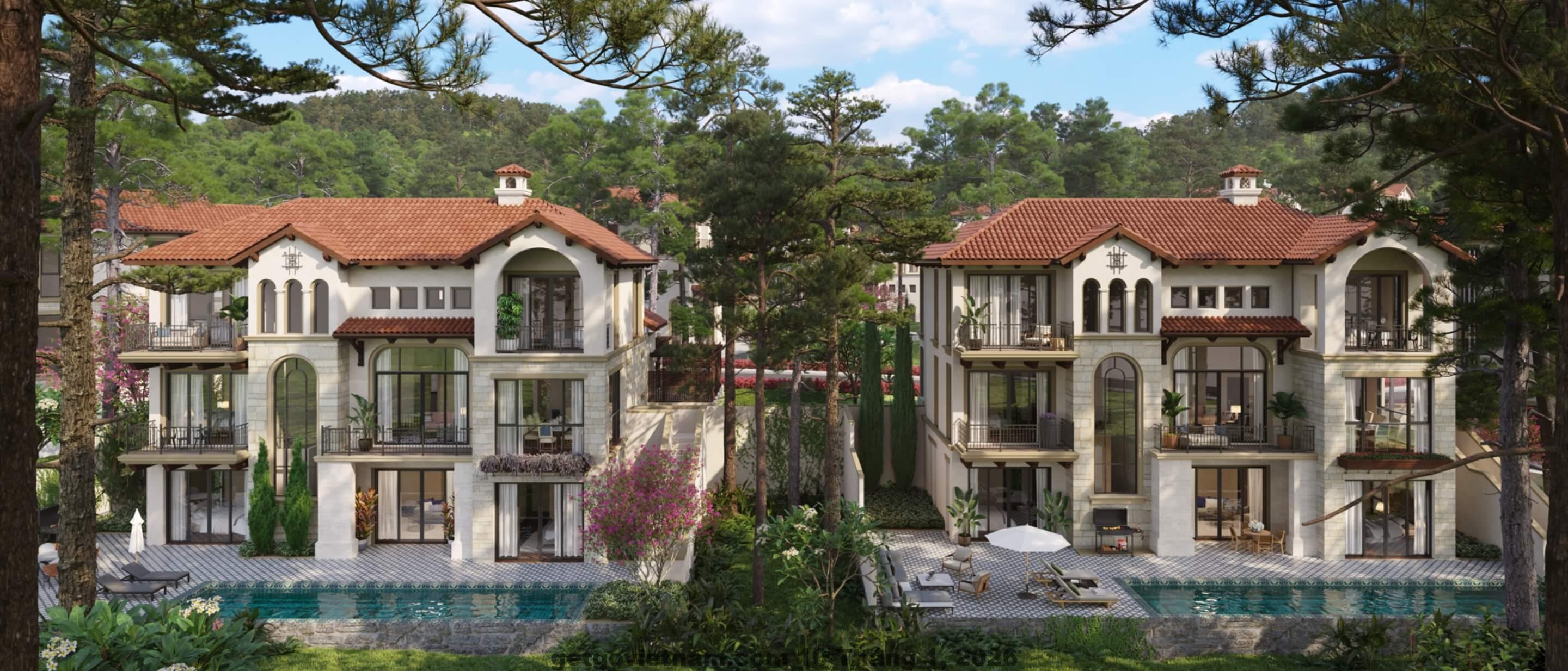 Không gian phòng khách rộng rãi tại AQ Story Villa