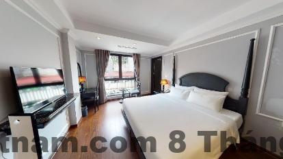 Khu vực buffet sáng tại Le Grand Hanoi Hotel với không gian gọn gàng