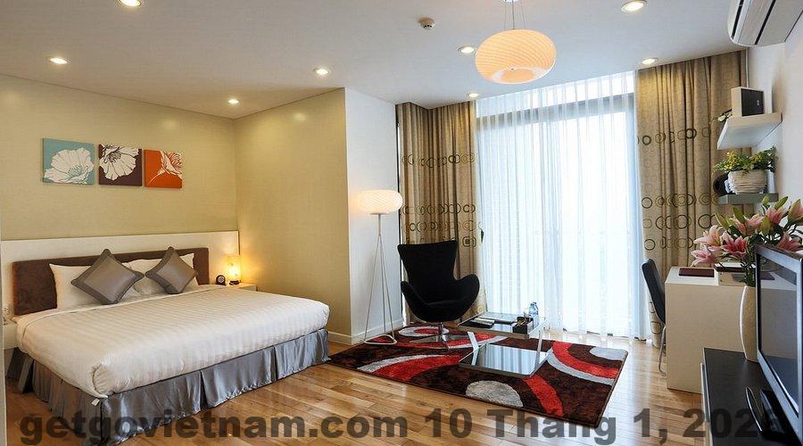 Phòng Executive tại Khách sạn My Way Hà Nội có diện tích rộng và bố trí đơn giản