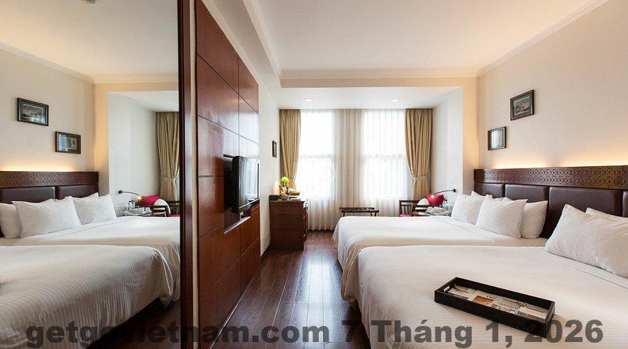 Phòng nghỉ tại Hanoi E Central Hotel với diện tích vừa phải, thiết kế đơn giản