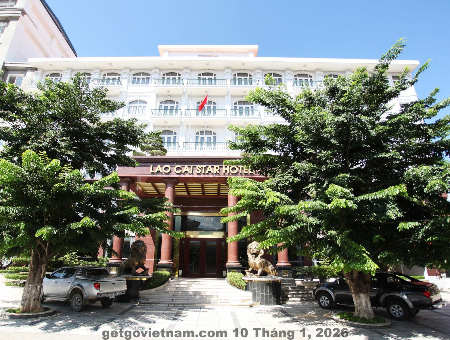 Vị trí Lao Cai Star Hotel trên trục đường Hoàng Liên, khu trung tâm Lào Cai