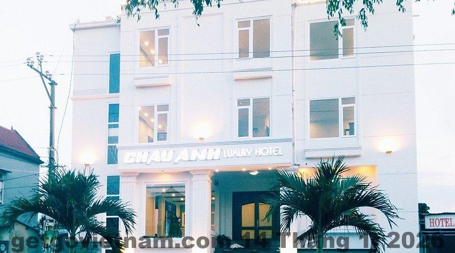 Khung cảnh nhìn từ trên cao của Châu Anh Hotel, với không gian xung quanh rộng rãi và thoáng đãng