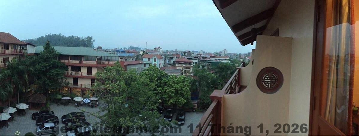 Khu vực ăn sáng tại khách sạn Đông Dương Hotel Thái Nguyên với thực đơn đơn giản