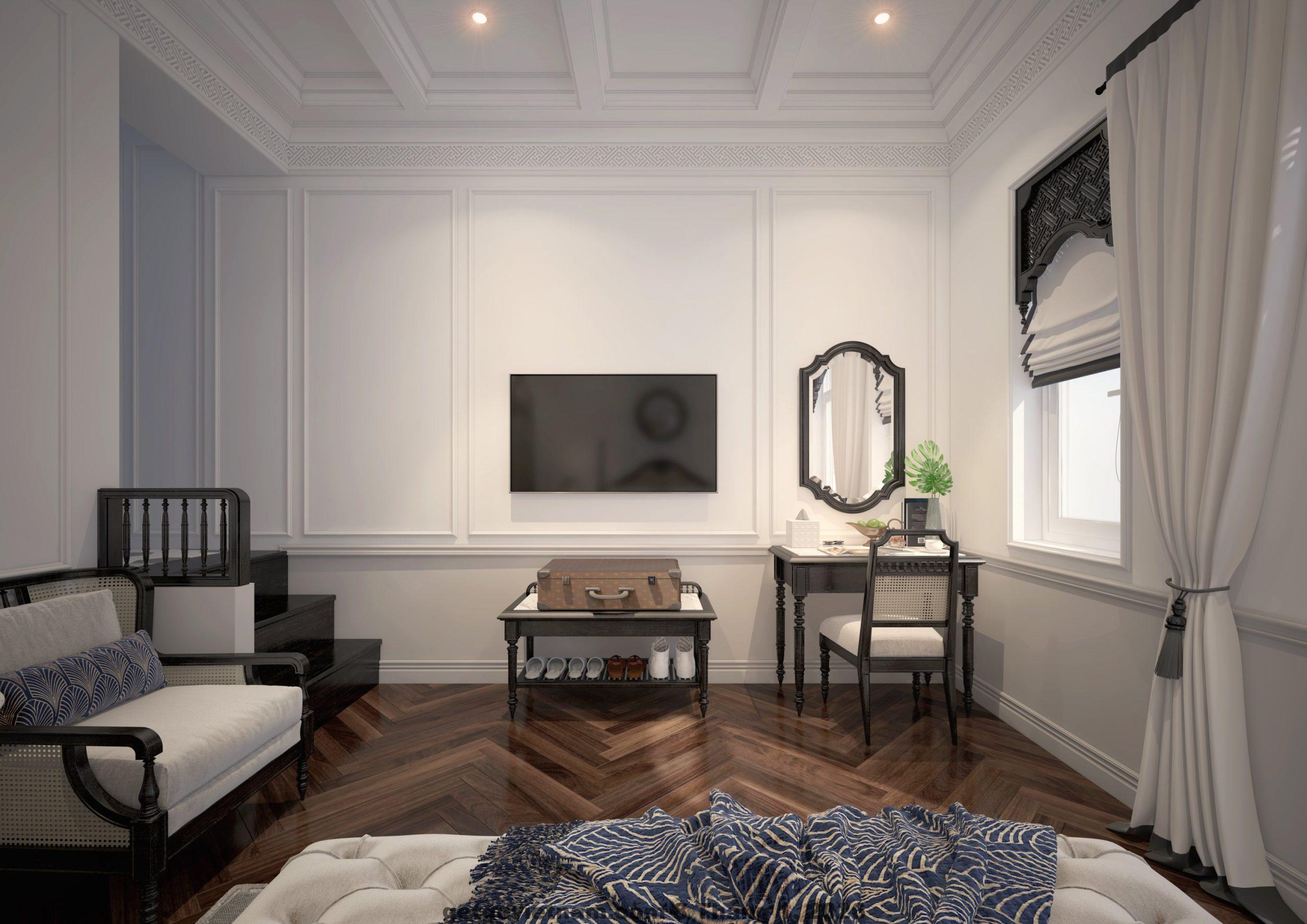 Khu vực sảnh lễ tân khách sạn Hanoi Graceful Hotel với thiết kế đơn giản, gọn gàng và thân thiện