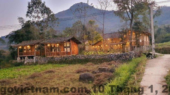 Bữa sáng tại Hoangvu Homestay với những món ăn đặc sản mang đậm hương vị núi rừng.