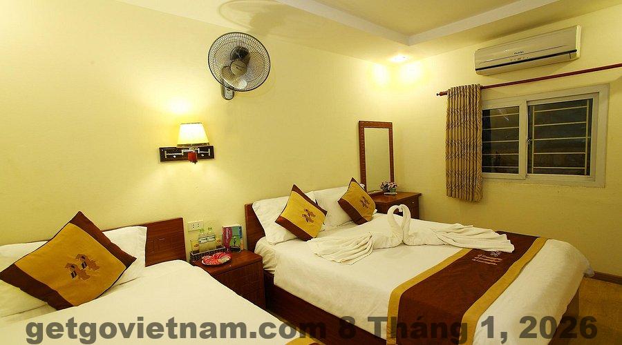 Không gian phòng nghỉ tại Perfume's Cozy House thiết kế đơn giản và ấm cúng