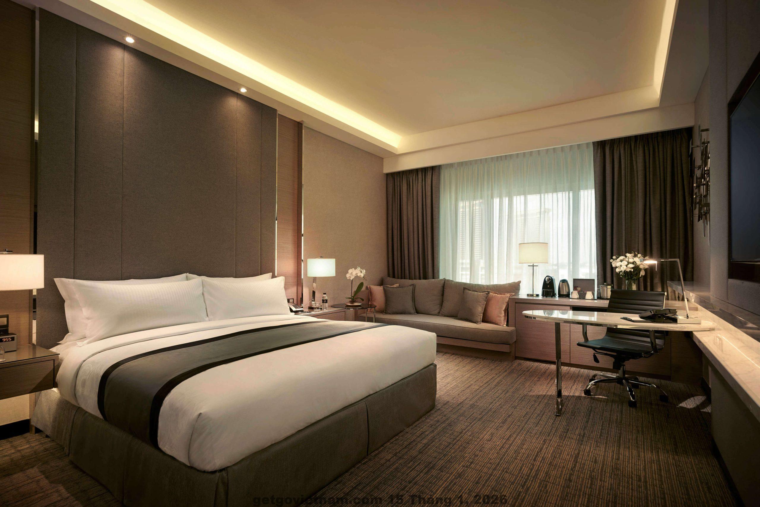 Phòng khách sạn được trang bị tiện nghi cơ bản, sạch sẽ và thoải mái, phù hợp cho những chuyến đi ngắn ngày.