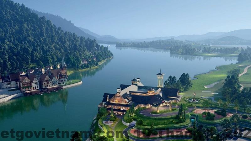 Không gian nghỉ dưỡng villa tại khu vực Thanh Cao