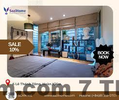 Khu vực lễ tân SAZIHOME Lê Thánh Tông Hà Nội