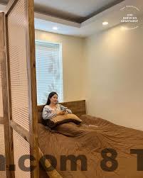 Không gian sinh hoạt chung đơn giản tại A Stay in Hà Nội