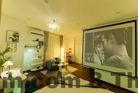 Phòng nghỉ Vera Cinema với máy chiếu và giường đôi