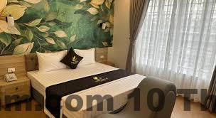 Khu vực lễ tân One Villa Hotel 5 với phong cách phục vụ đơn giản, thân thiện