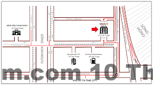 Bản đồ khu vực xung quanh Mercy Hotel – vị trí ở quận Hai Bà Trưng, gần Time City