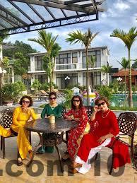 Không gian sân vườn Thanh Bình Villa phù hợp tổ chức BBQ và sinh hoạt ngoài trời