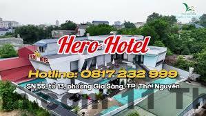 Khu vực lễ tân Khách Sạn Hero Thái Nguyên