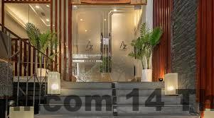 Khu vực sảnh Azumaya Hotel Hà Nội với thiết kế tối giản, phong cách Nhật Bản