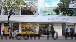 in front of the hotel