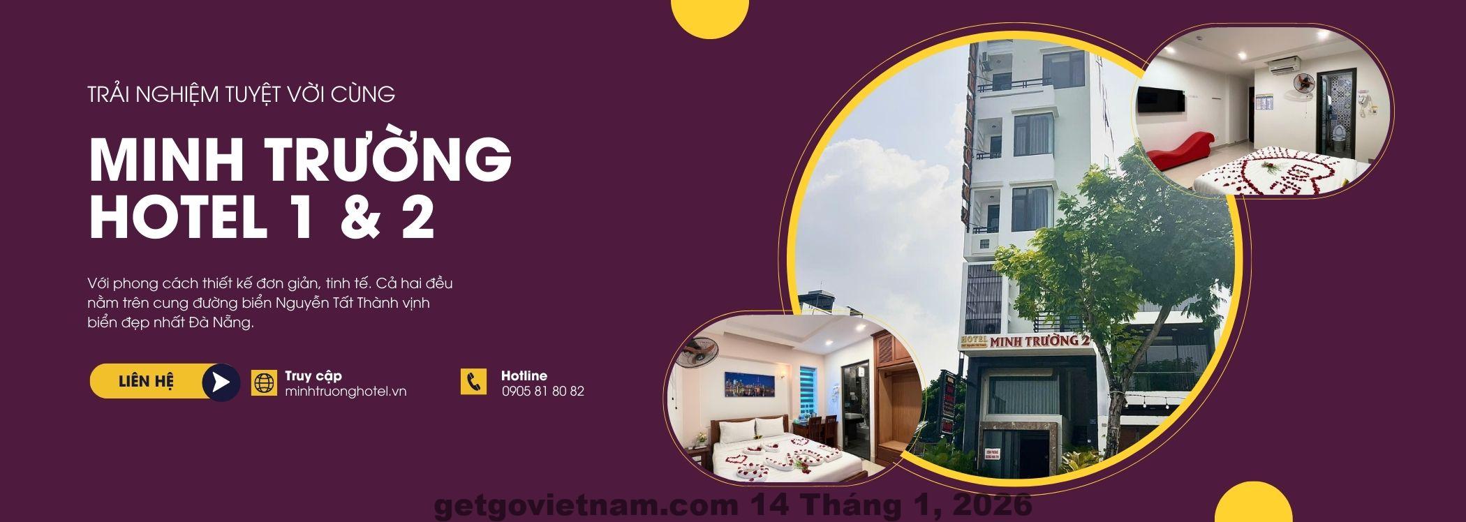 Khách sạn Minh Trường Hotel 2 với vị trí ven biển, dễ dàng tiếp cận các điểm du lịch nổi bật tại Đà Nẵng.