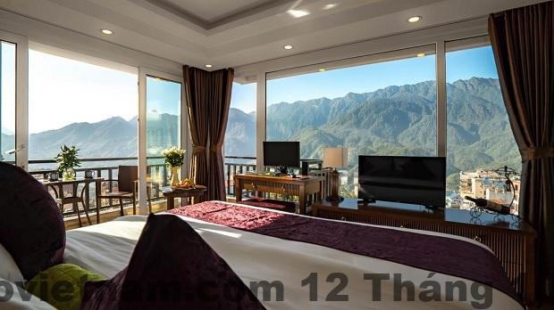 Đường Mường Hoa Sa Pa nhìn từ trên cao, khu vực tập trung nhiều khách sạn và điểm tham quan