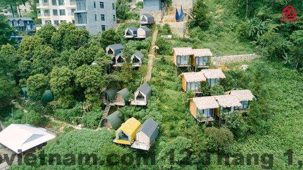 Khu vực lễ tân khách sạn quy mô vừa tại Tam Đảo