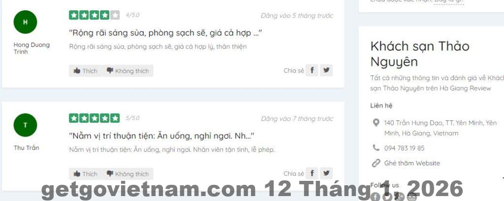 Không gian ăn uống đơn giản tại Khách sạn Thảo Nguyên Yên Minh