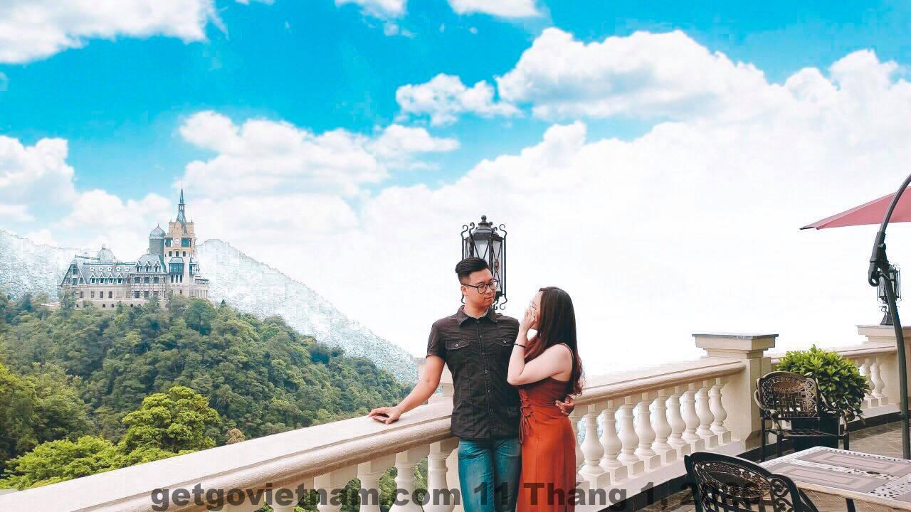 Venus Hotel Tam Đảo nhìn từ bên ngoài vào buổi chiều