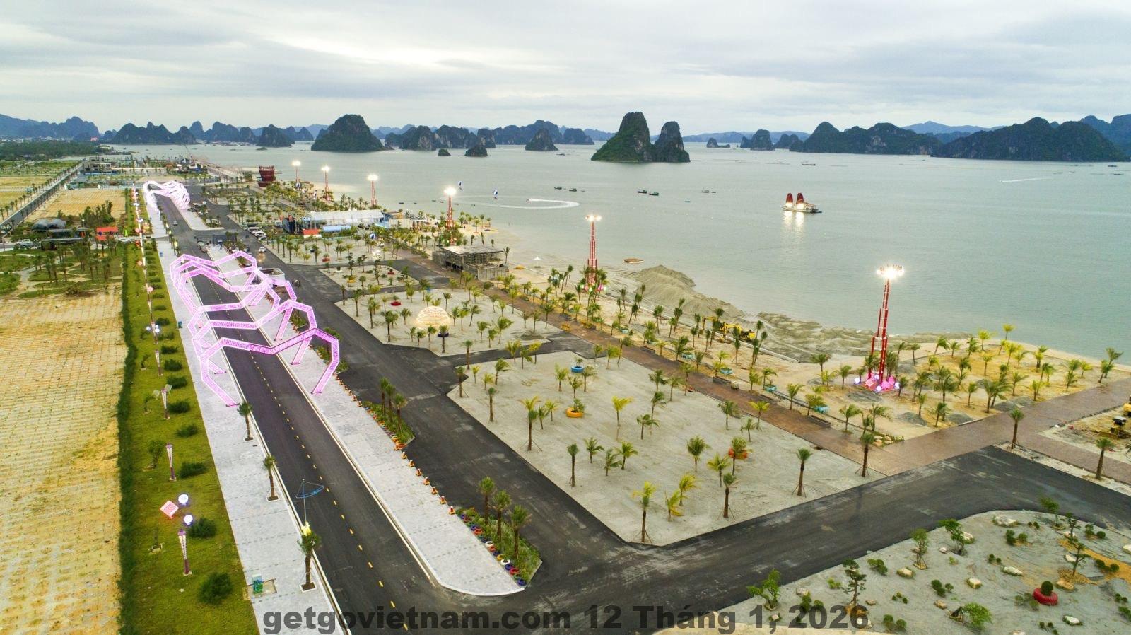 Khu đô thị Phương Đông Vân Đồn nơi Diamond Hotel tọa lạc, hạ tầng mới và đường sá rộng rãi