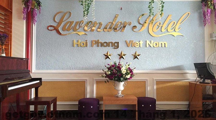 Khu vực hành lang và lễ tân Lavender Hotel Hải Phòng