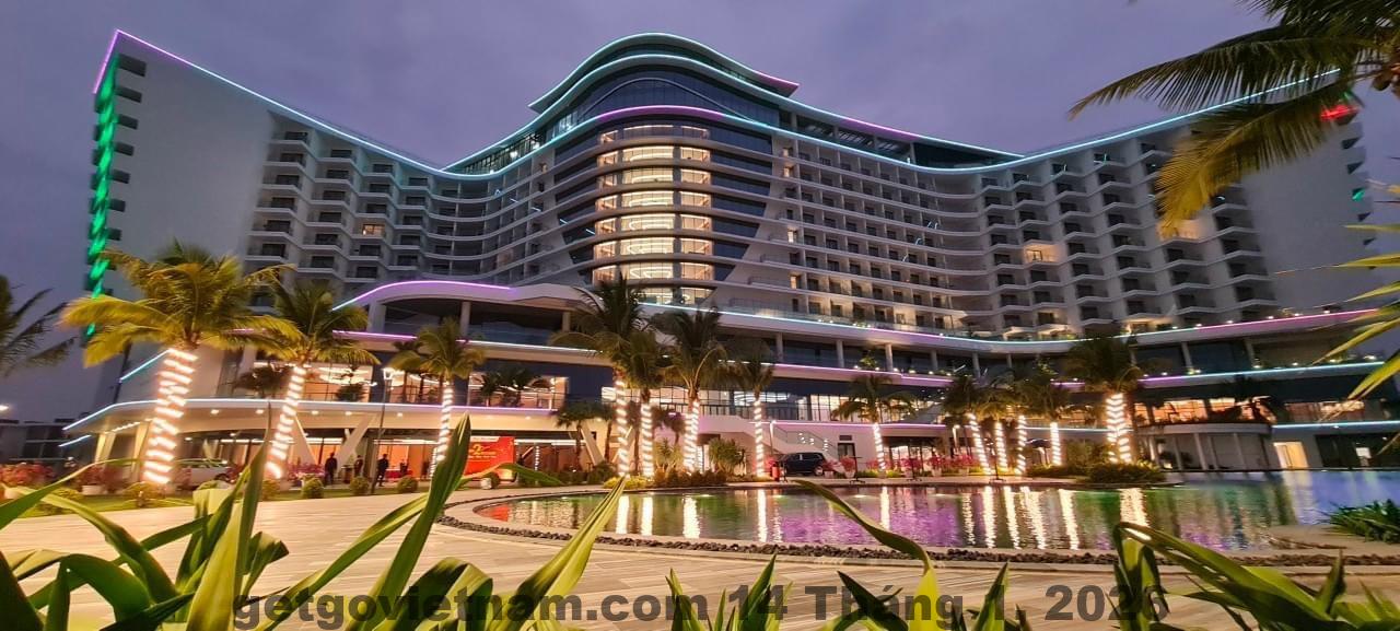 Khu vực lễ tân khách sạn Golden Sea Đồi Rồng