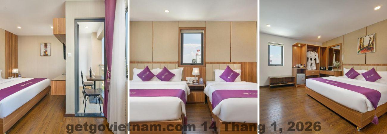 Bữa sáng tại Lavender Riverside với món ăn đa dạng, phục vụ chất lượng