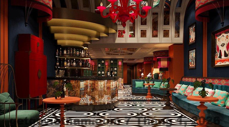 Khu vực sảnh lễ tân nhỏ gọn của HOTEL du LAC SIGNATURE nằm giữa phố cổ Hà Nội